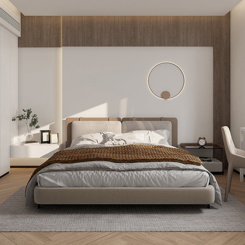 GC2220 Modern Leather&Fabric Upholstered Bed