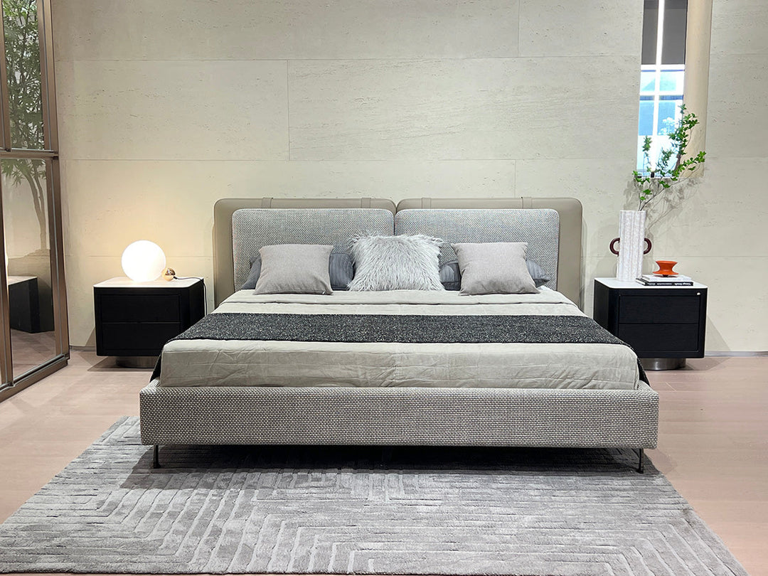 GC2220 Modern Leather&Fabric Upholstered Bed