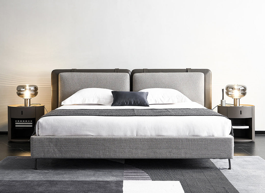 GC2220 Modern Leather&Fabric Upholstered Bed