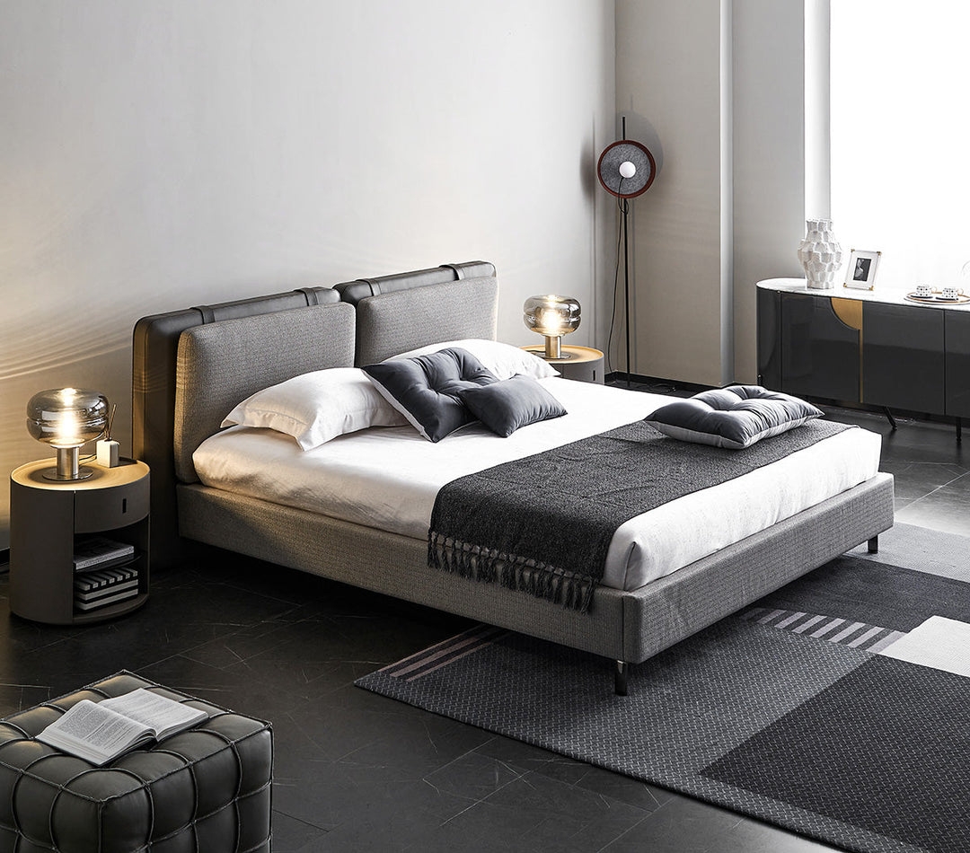 GC2220 Modern Leather&Fabric Upholstered Bed