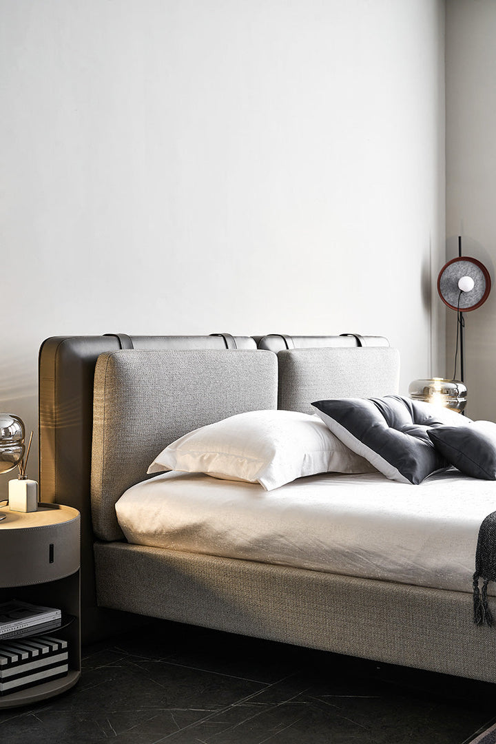 GC2220 Modern Leather&Fabric Upholstered Bed