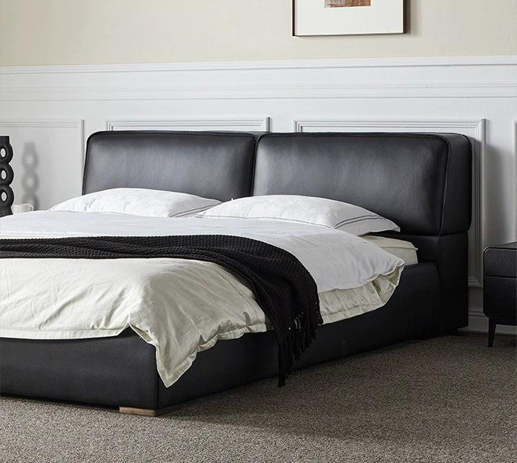 GC2249 Modern Italian Luxury Leather Upholstered Bed