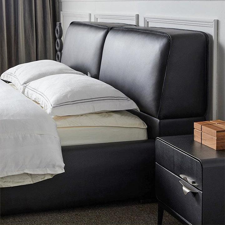 GC2249 Modern Italian Luxury Leather Upholstered Bed
