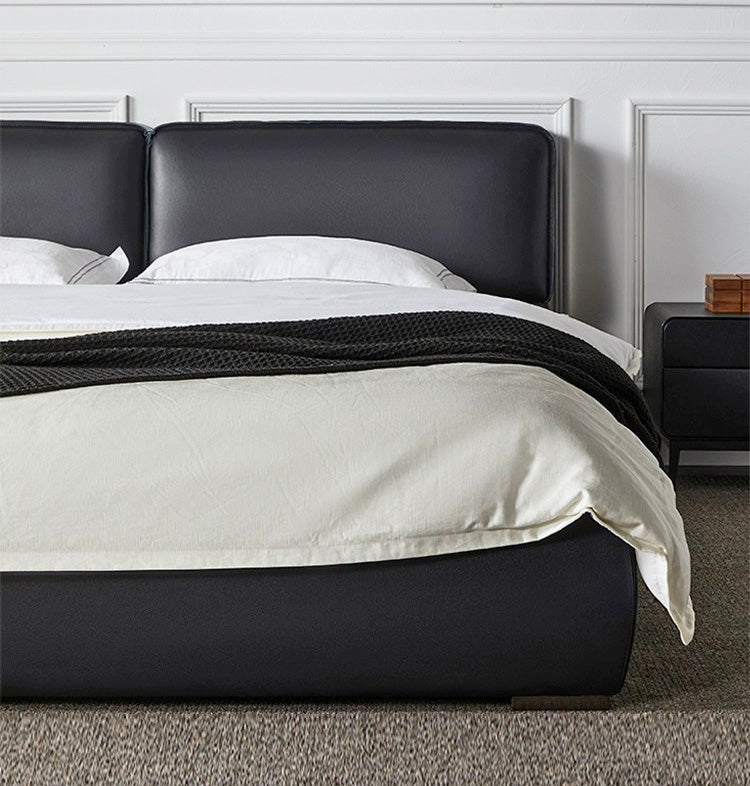 GC2249 Modern Italian Luxury Leather Upholstered Bed