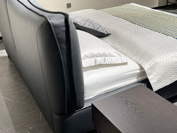 GC2257 Italian Leather Upholstered Bed