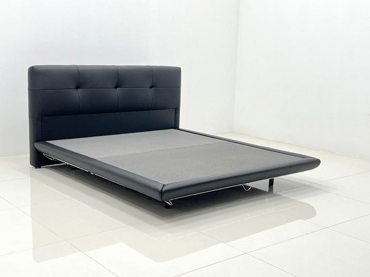 GC2301 Italian Leather Upholstered Bed With LED