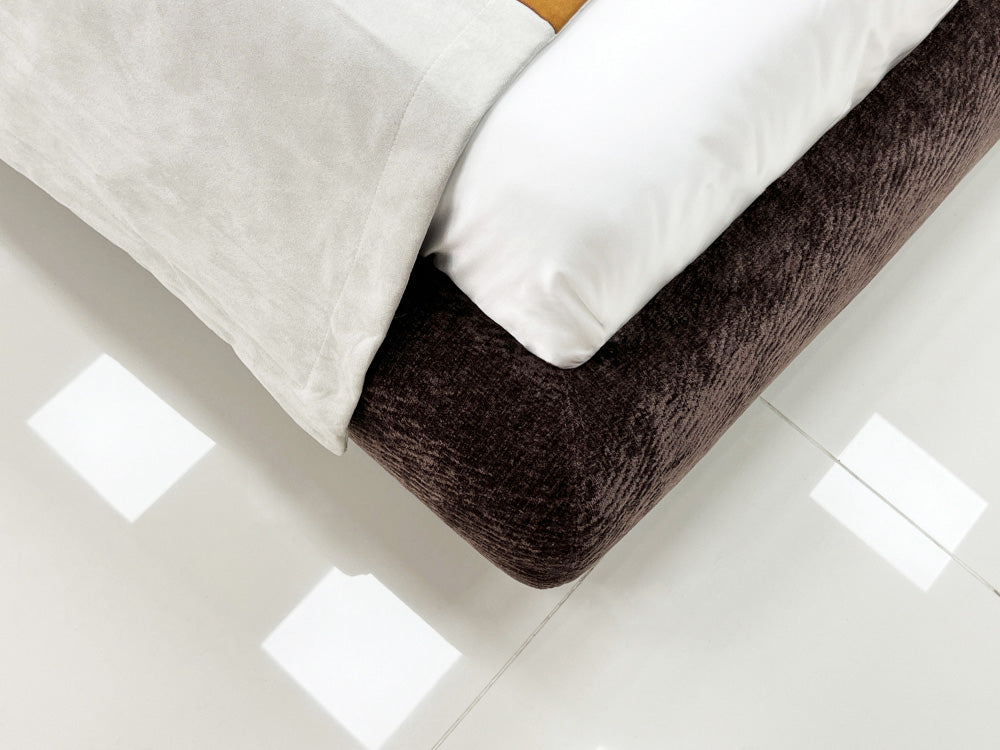 GC2306 Modern Leather&Fabric Soft Upholstered Bed