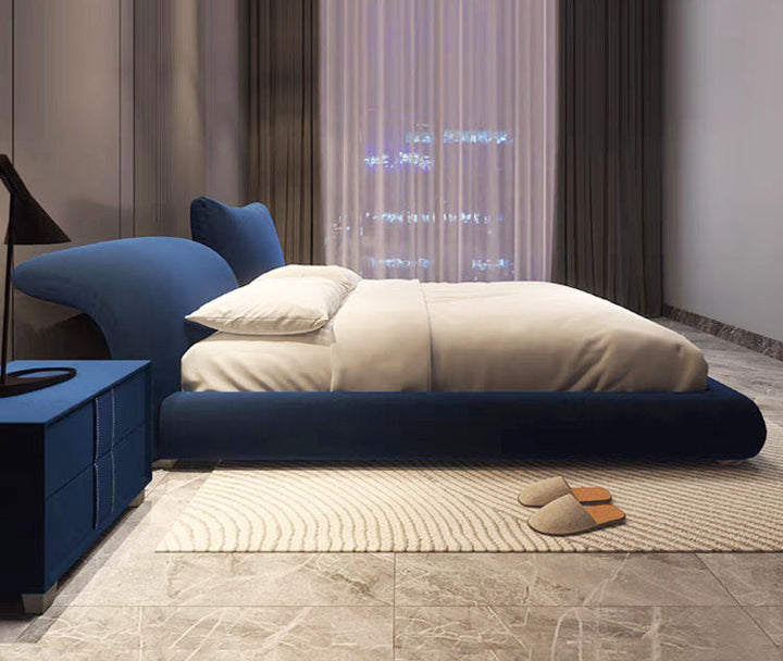 GC2306 Modern Leather&Fabric Soft Upholstered Bed