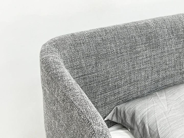 GC2323 Modern Fabric Wood Legs Up-holstered Bed