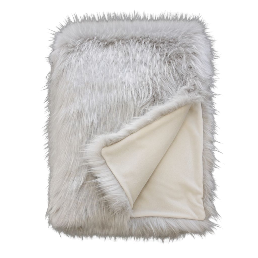 Greenland Wolf Faux Fur Throw