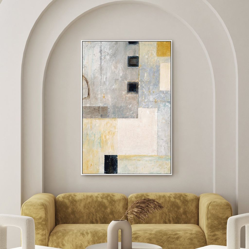 Grey City Blocks Canvas