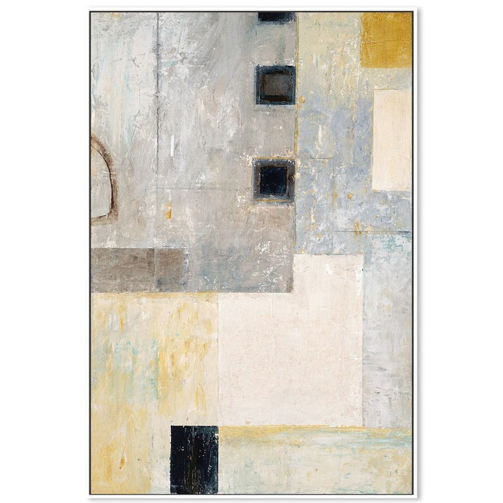 Grey City Blocks Canvas