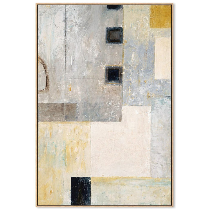 Grey City Blocks Canvas