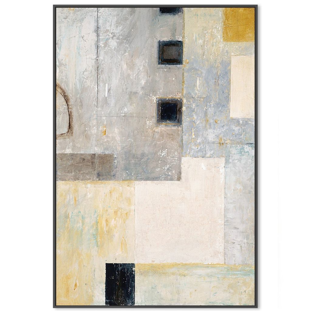 Grey City Blocks Canvas