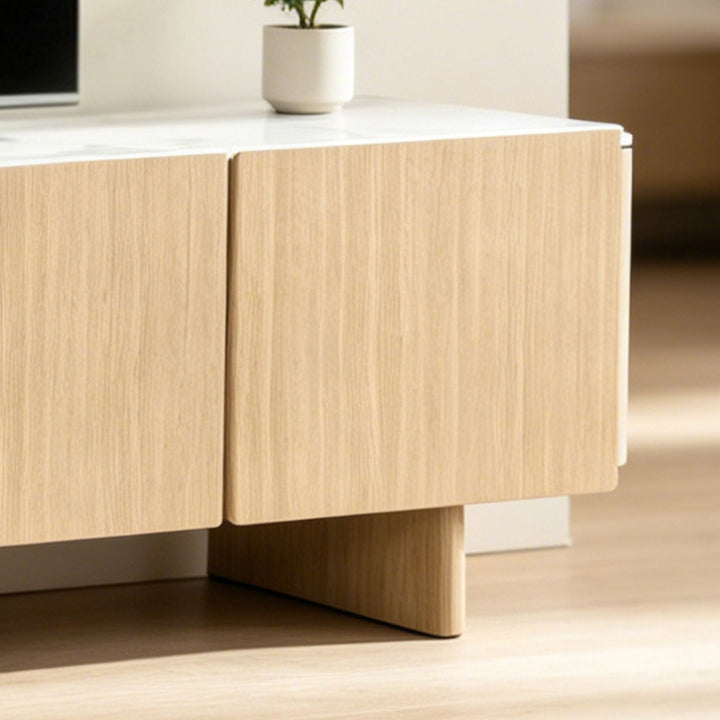 Iris TV Unit angled view showing the rounded corners
