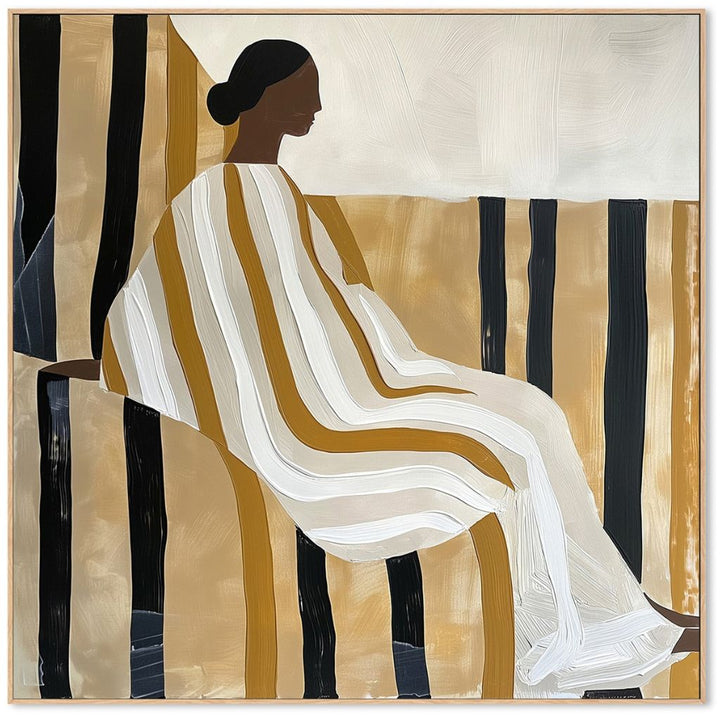 Lady In Stripes Canvas