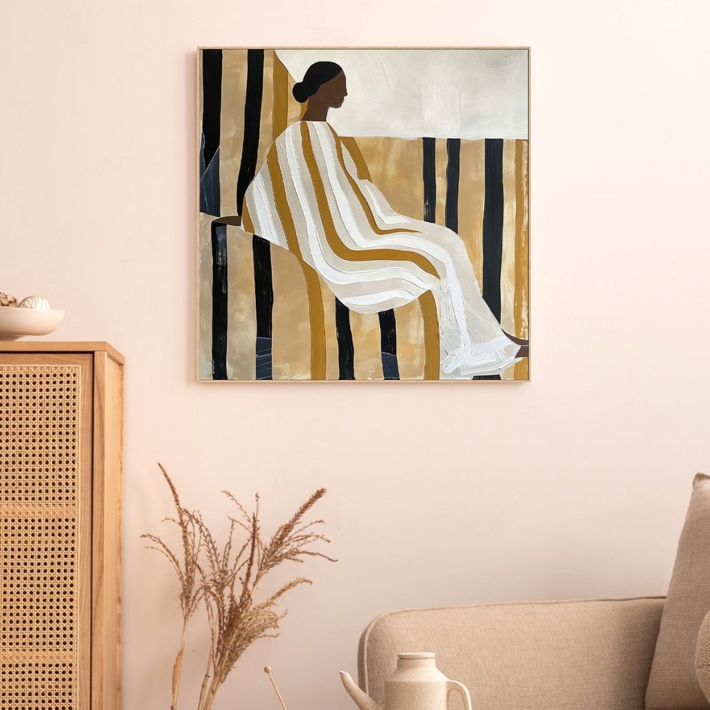 Lady In Stripes Canvas