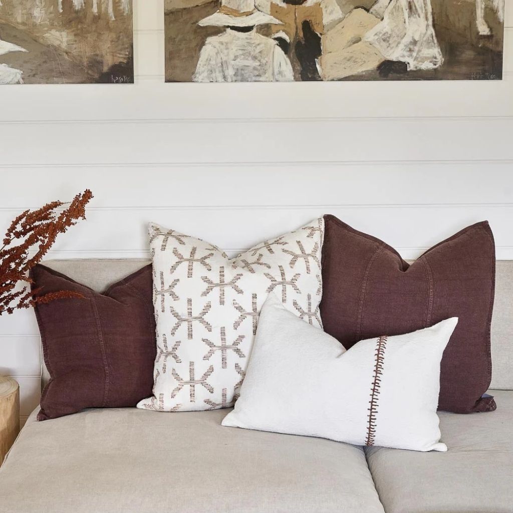 Luca Linen Cushion Chocolate