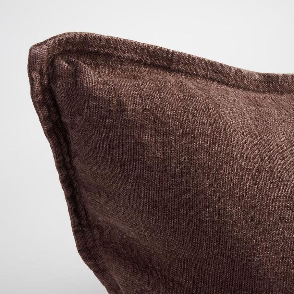 Luca Linen Cushion Chocolate