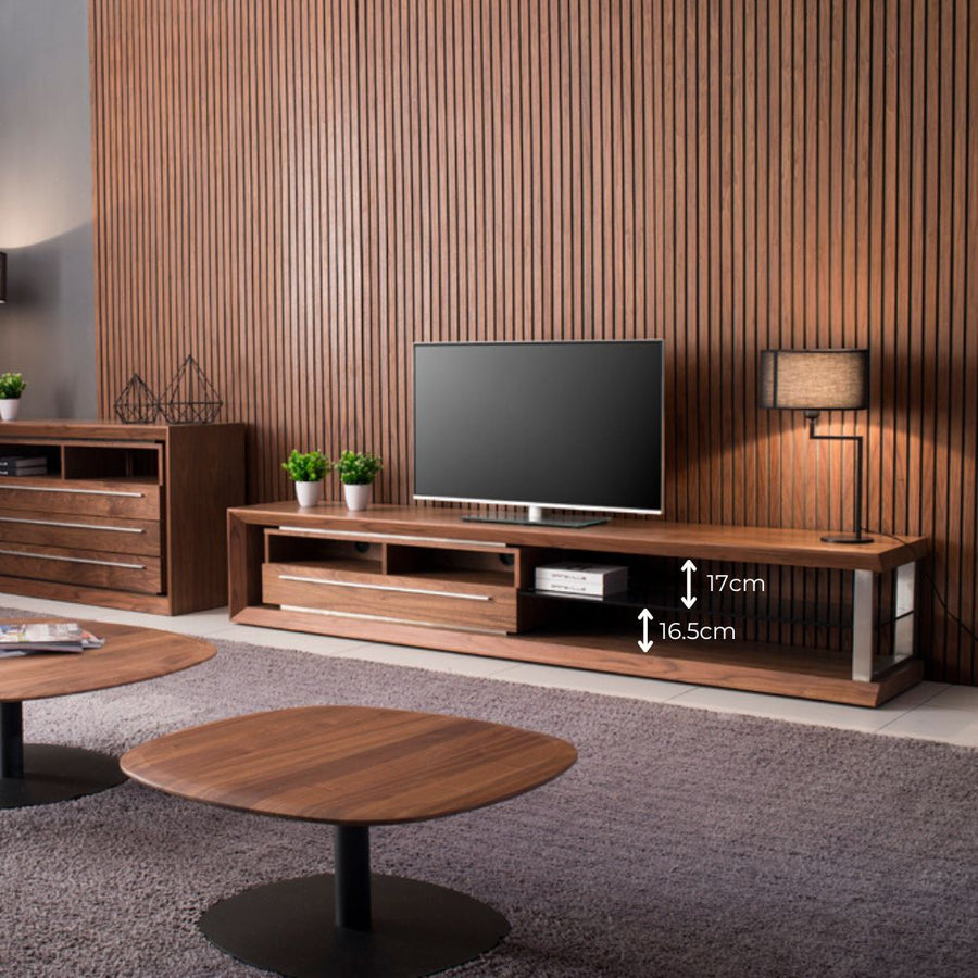 Malibu Tv Unit With Drawer 240cm dimension diagram