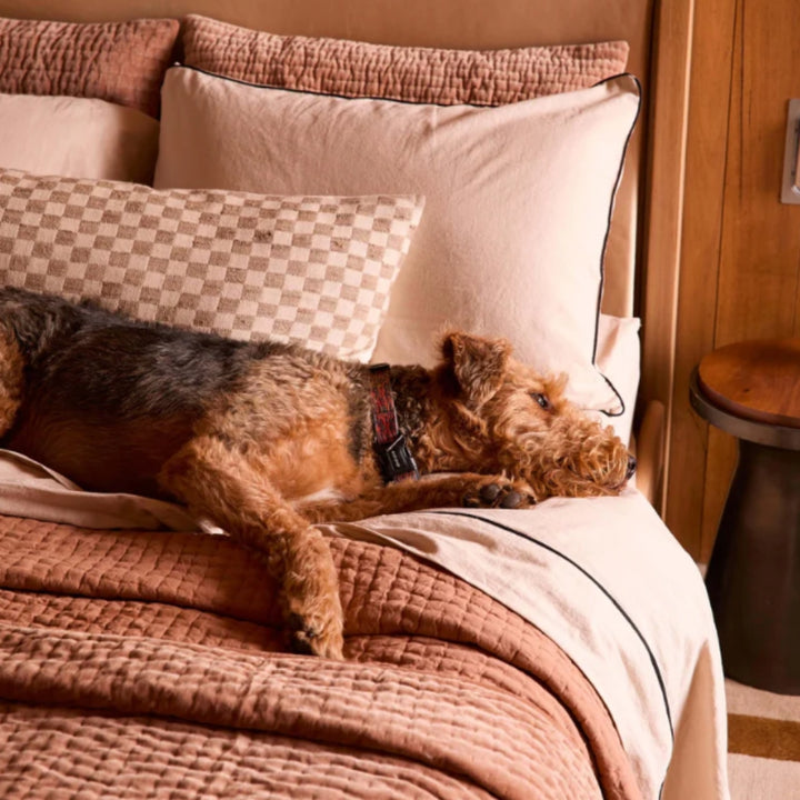 Matteo Chalk Wool & Silk Lumbar Cushion