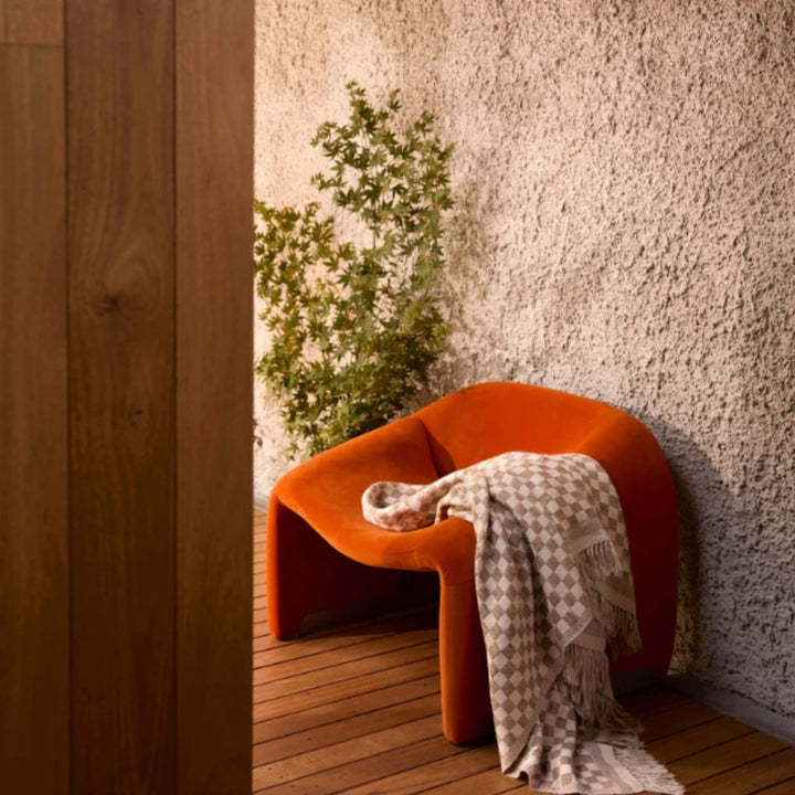 Matteo Chalk Wool & Silk Throw