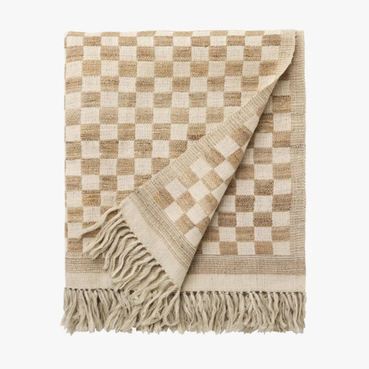 Matteo Chalk Wool & Silk Throw