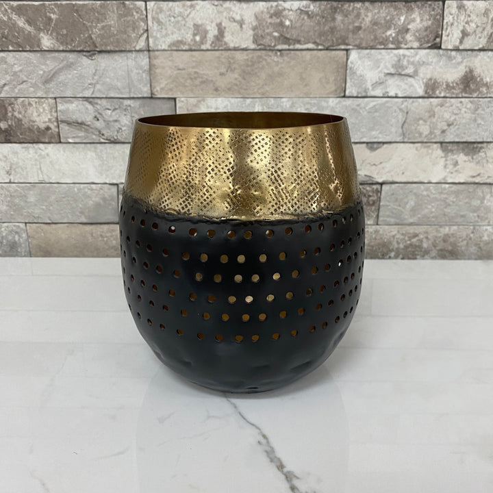 Large Gold and Black Votive