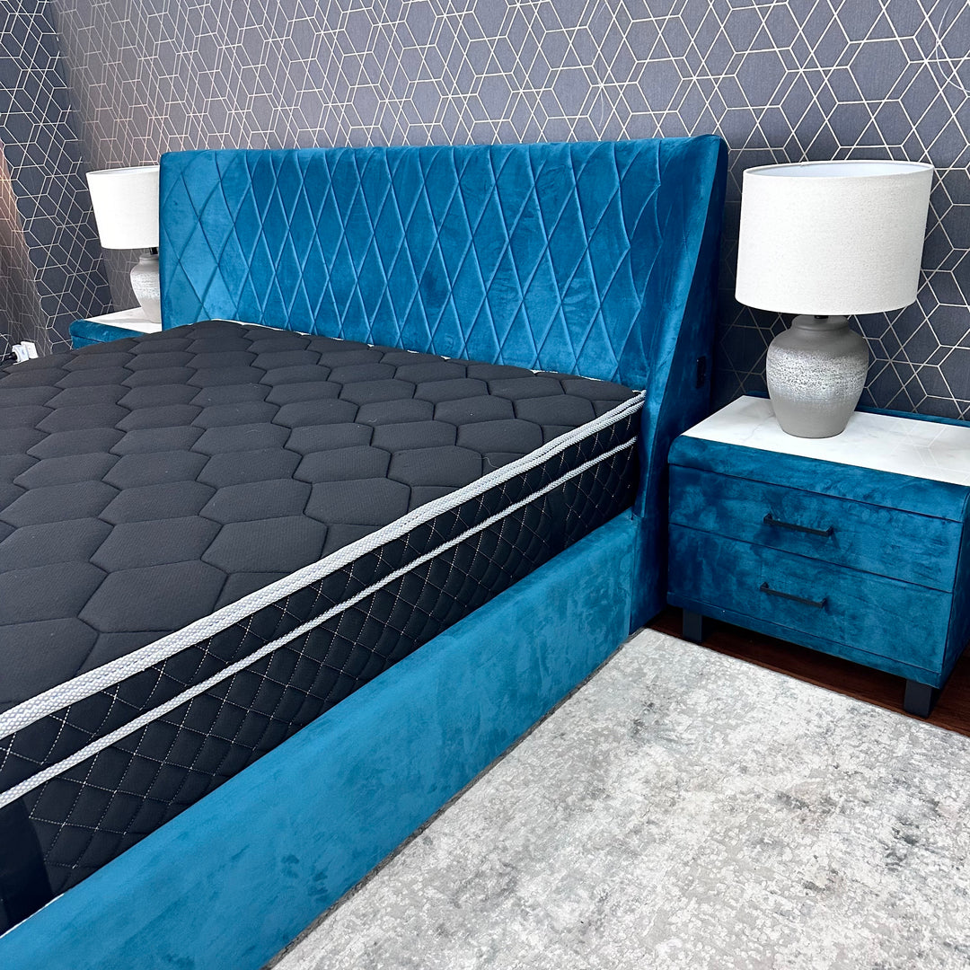 Verona King Storage Bed with 2 Bedside Tables Clearance