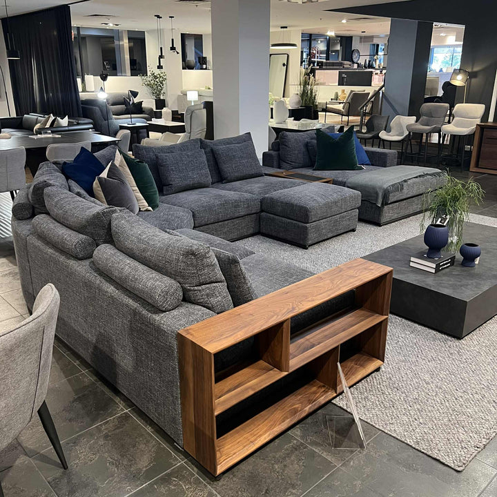 Miami Round Corner Sofa With Footstool Clearance