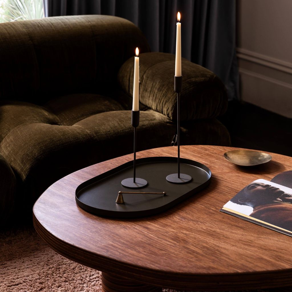 Mona Candle Holder Set Olive