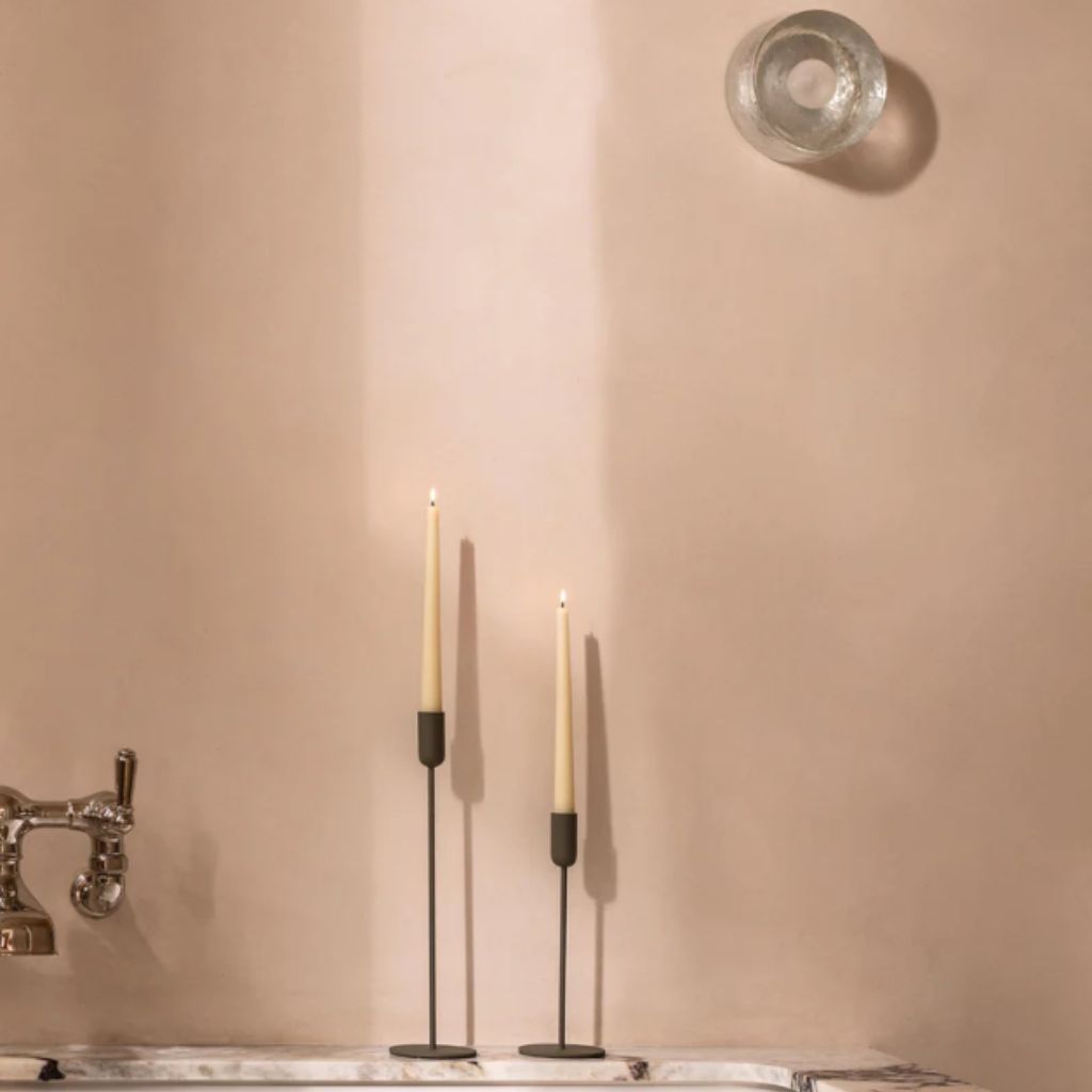 Mona Candle Holder Set Olive