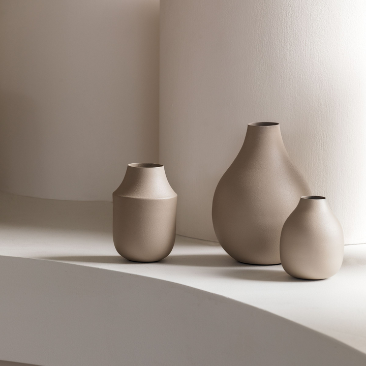 Mona Trio of Vases Latte