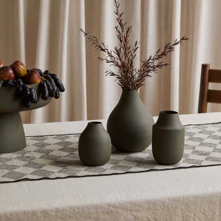 Mona Trio of Vases Olive