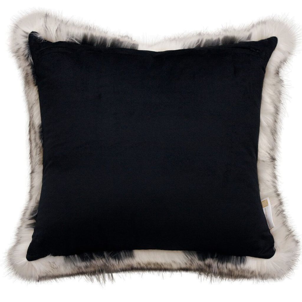 Mountain Wolf Faux Fur Cushion