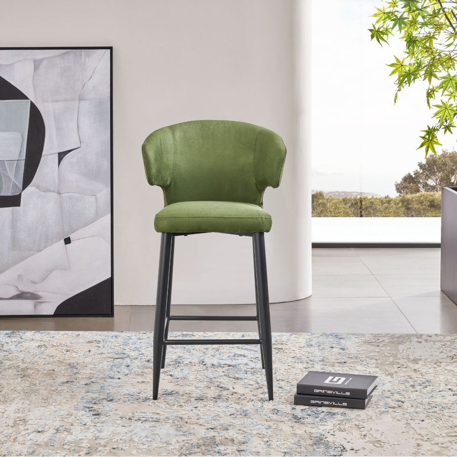Noa Barstool shown in FB-VIENNA-355 suede fabric