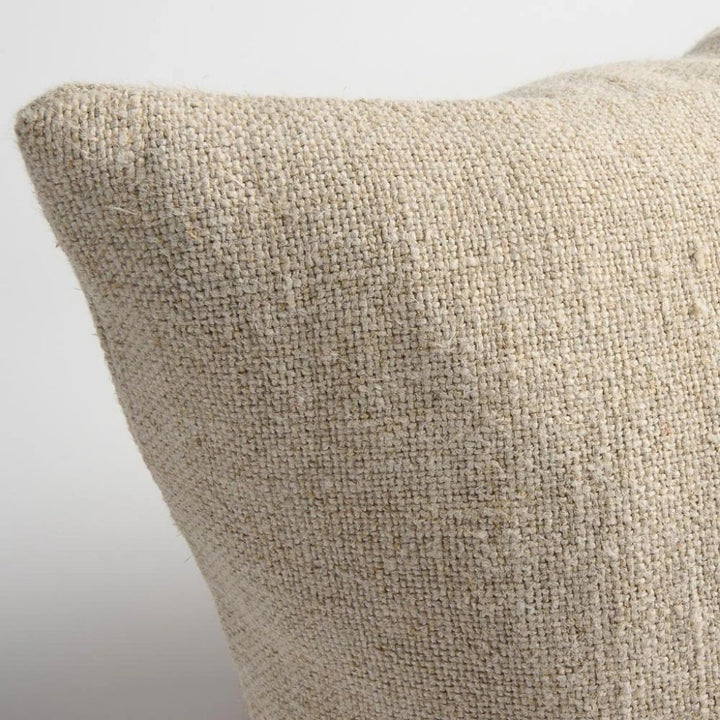 Orion Linen Cushion Natural/Chocolate