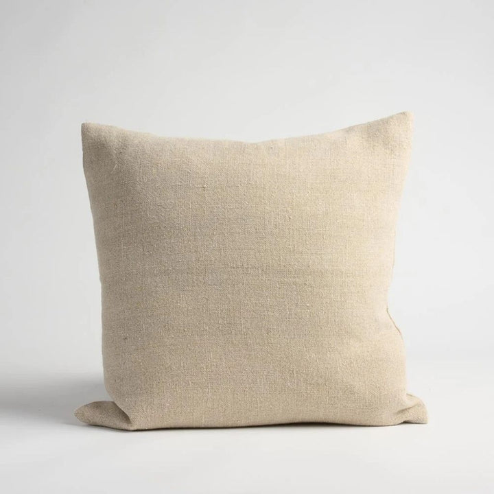 Orion Linen Cushion Natural/Chocolate