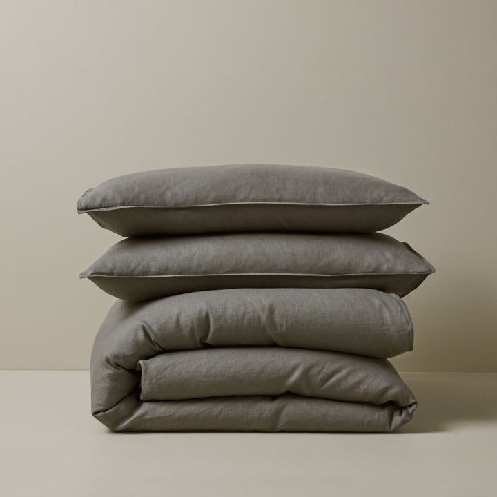 Ravello Pillowcase Set Charcoal