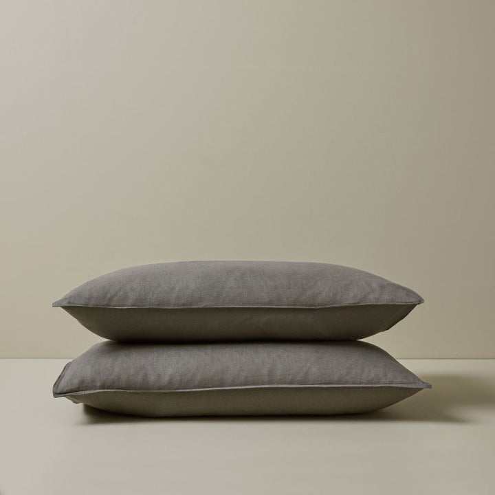 Ravello Pillowcase Set Charcoal