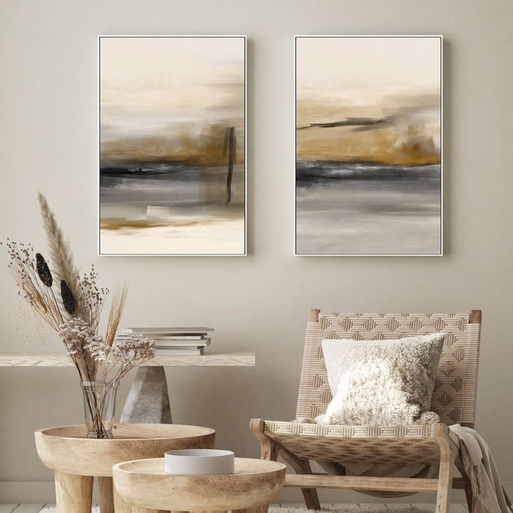 Time Passes Canvas (Set of 2)