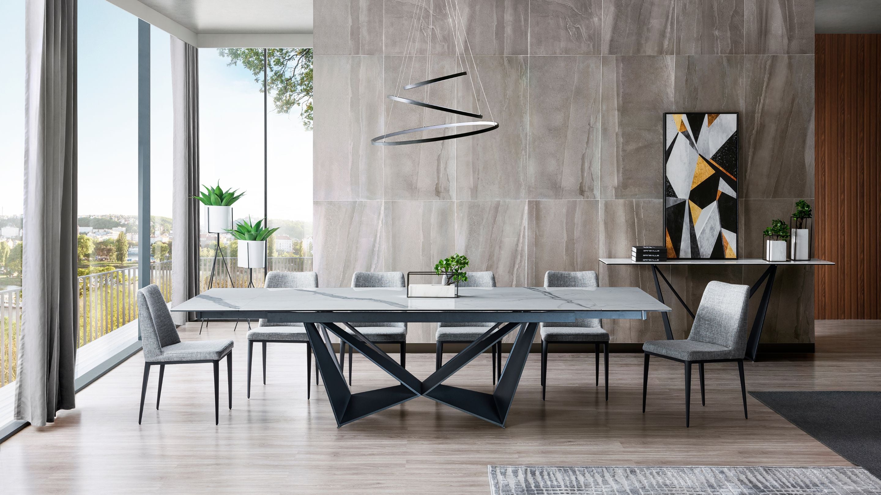 Porcelain top dining table sale