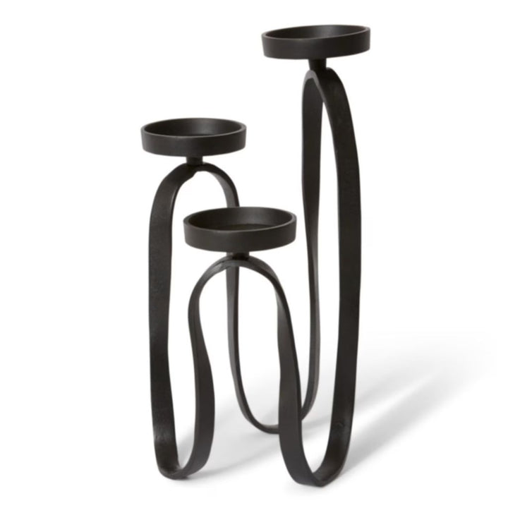 Una Candle Holder / Sculpture Black