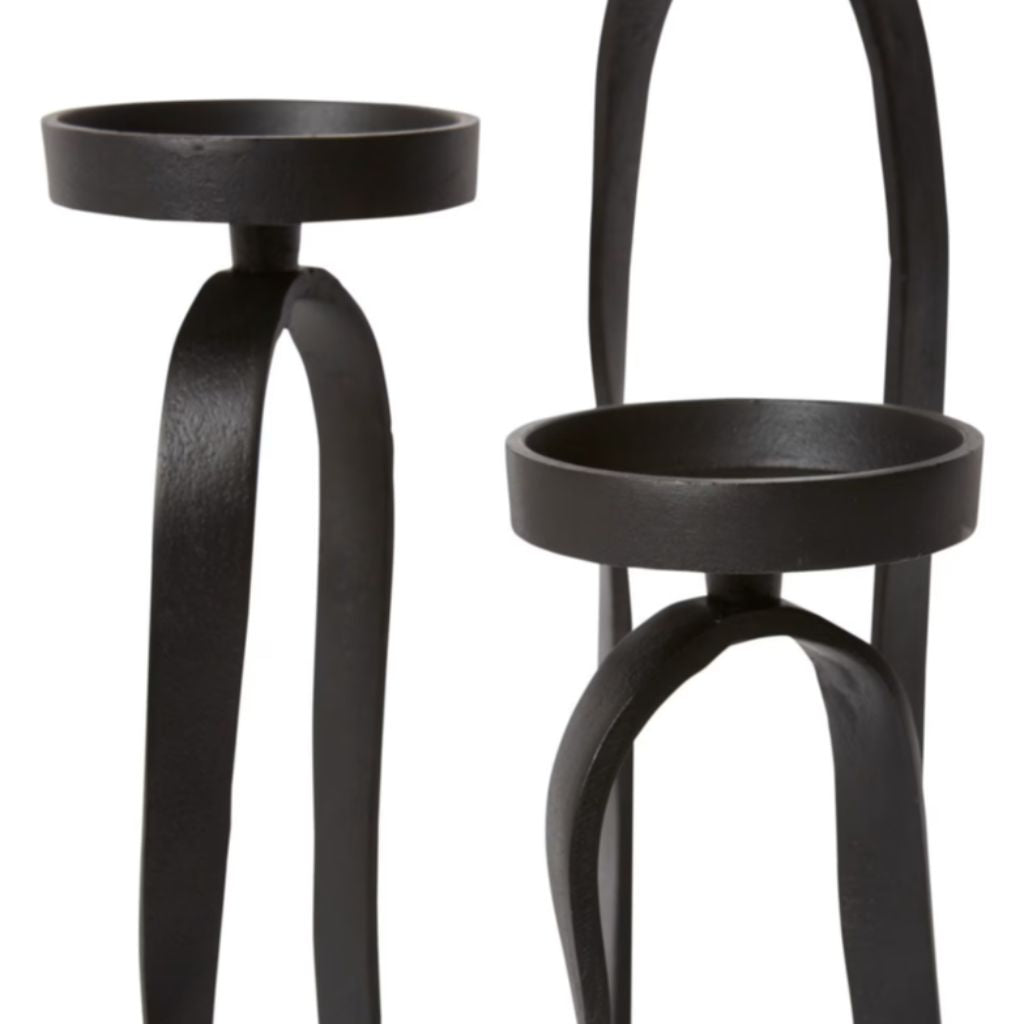 Una Candle Holder / Sculpture Black
