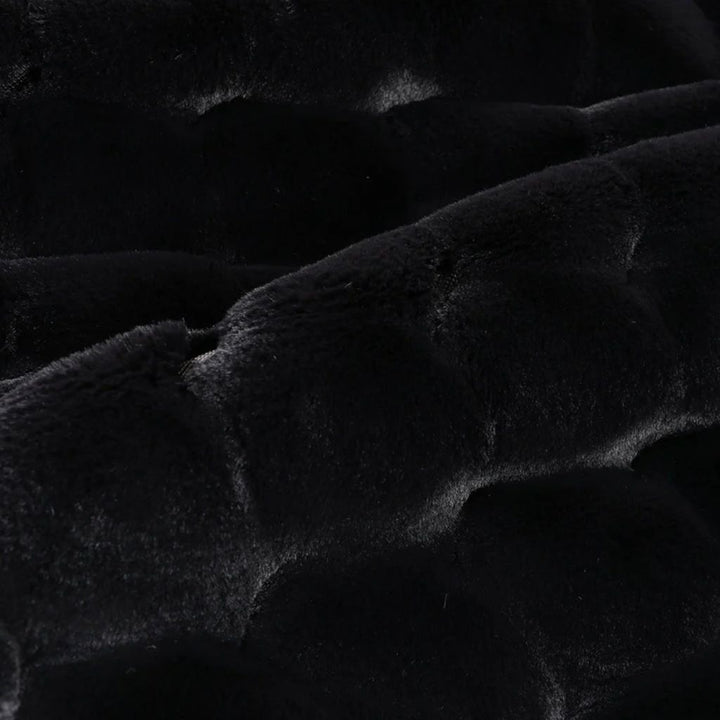 Valentina Black Faux Fur Cushion