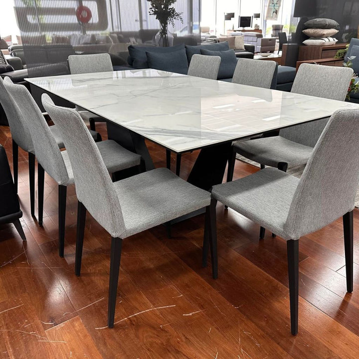 Veyron Dining Table with Venato Porcelain Top Clearance