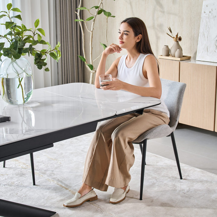 Seated at the Ames Extension Dining Table