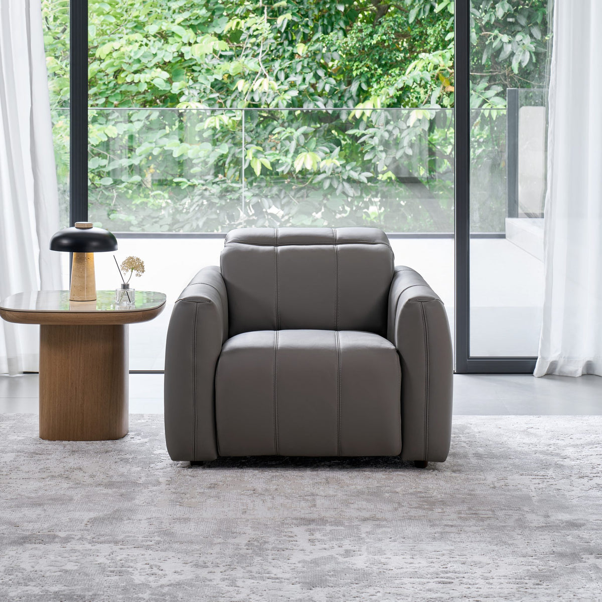 Bailey 1 Seat Armchair in grey, front view