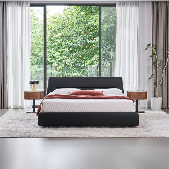 Brooklyn bed in black, front view
