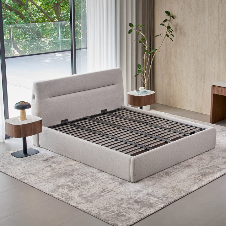 Brooklyn bed frame showing the 72-slat support system